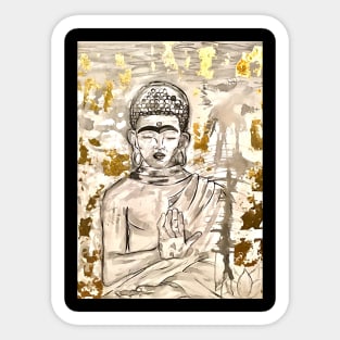 Buddha wrapped in Gold Sticker